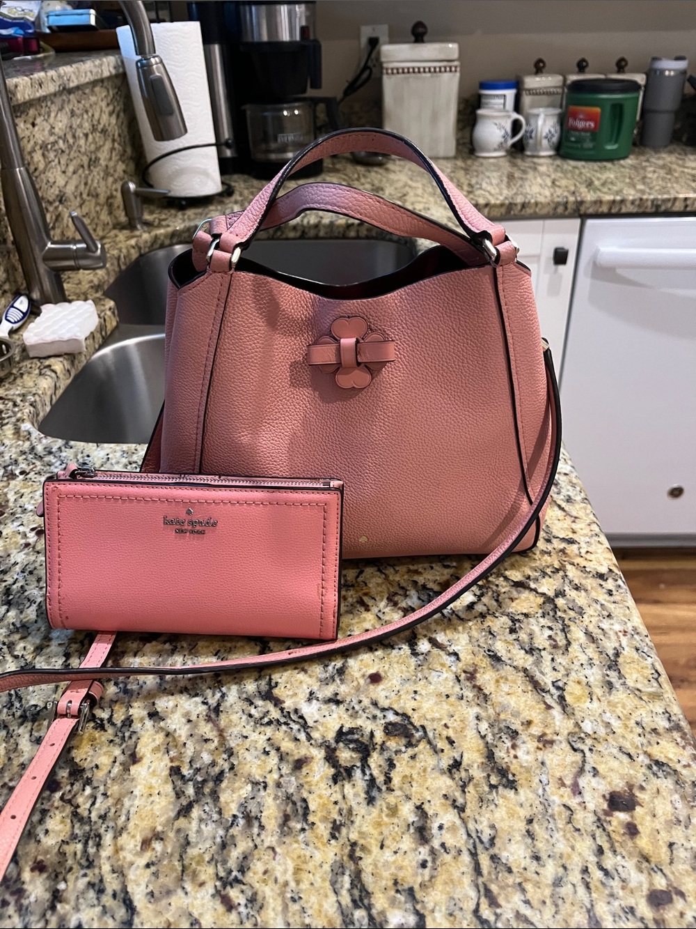 EUC Authentic Kate Spade Talia Triple Compartment Handbag with Wallet